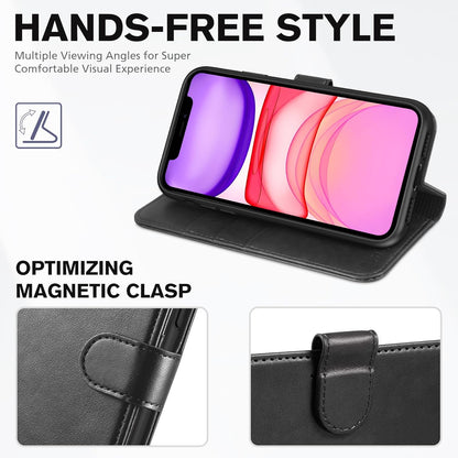 Iphone 11 Case, Iphone 11 Wallet Case with [RFID Blocking] Card Slots Stand Magnetic Closure, Protective PU Leather [Shockproof TPU] Flip Cover Compatible with Iphone 11 (2019 6.1 Inch), Black