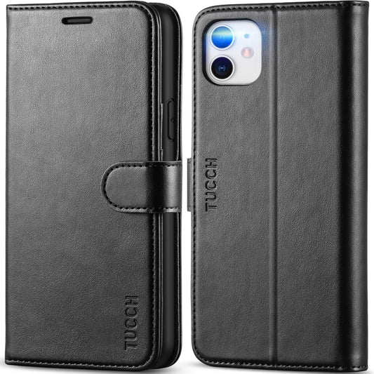 Iphone 11 Case, Iphone 11 Wallet Case with [RFID Blocking] Card Slots Stand Magnetic Closure, Protective PU Leather [Shockproof TPU] Flip Cover Compatible with Iphone 11 (2019 6.1 Inch), Black